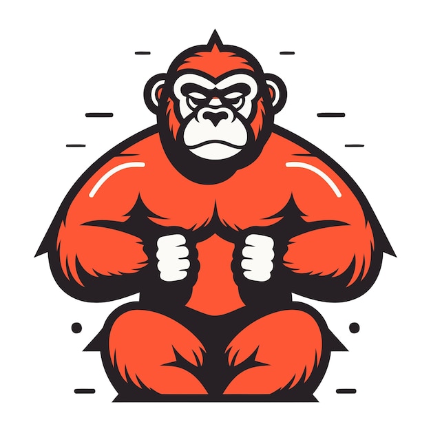 Gorilla mascotte Vector illustratie voor t-shirt poster en andere toepassingen