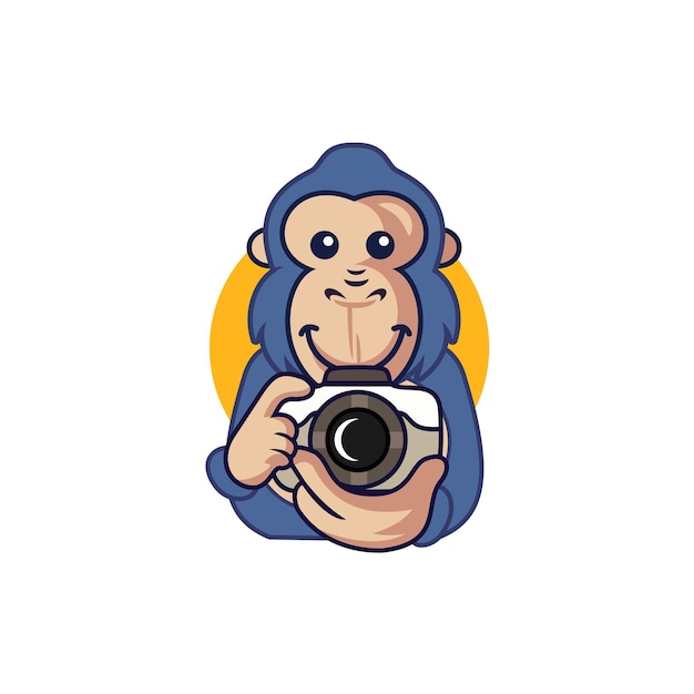 gorilla met foto-illustratie