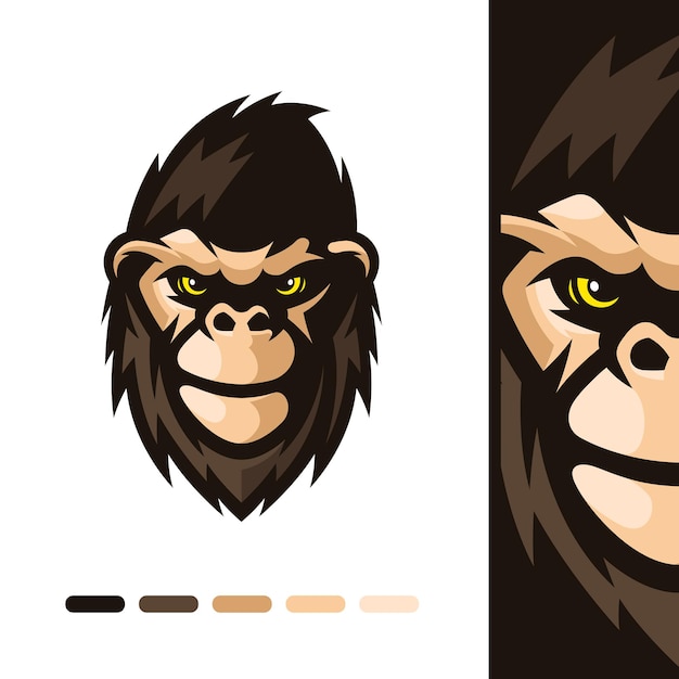 Gorilla monkey esports mascotte logo design