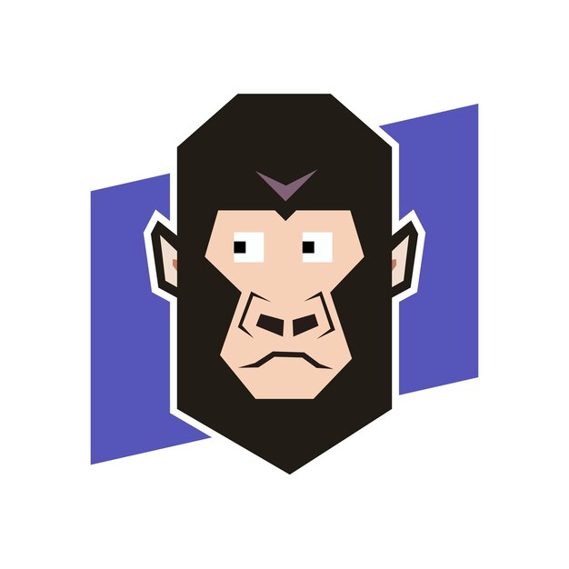 Vector gorilla monkey geometric illustration
