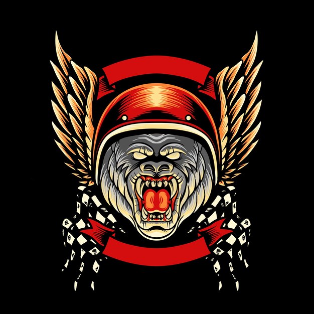 Mascotte gorilla motorcycle club