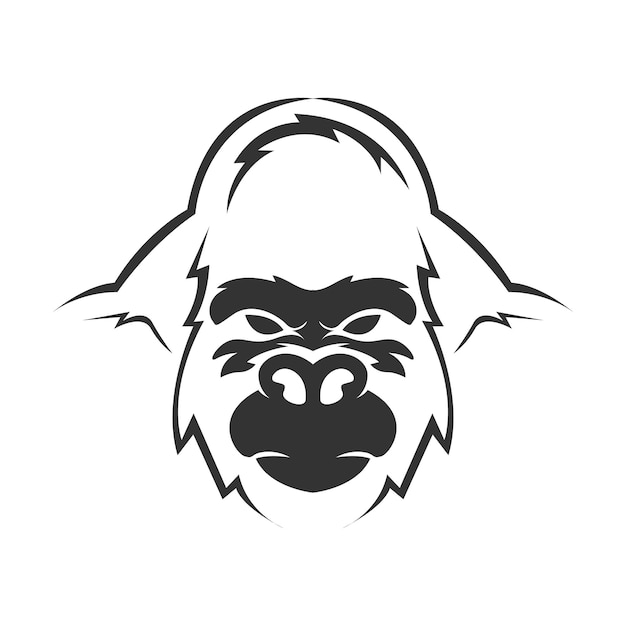 Gorilla pictogram logo ontwerp illustratie