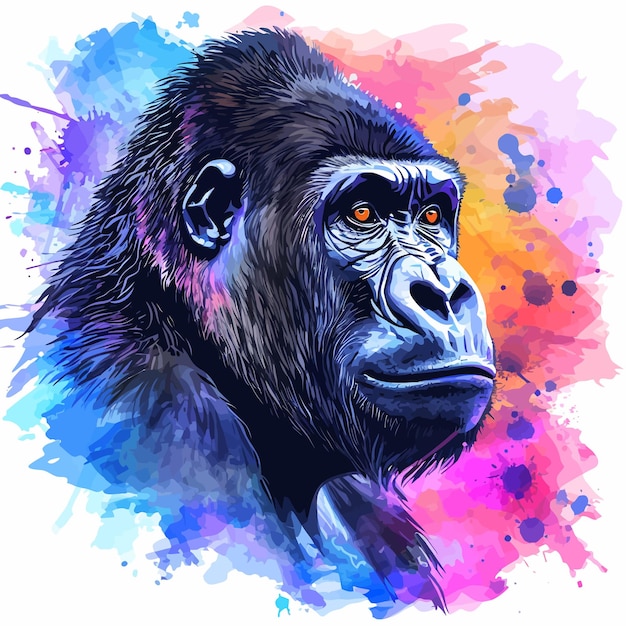 Vector gorilla's illustraties