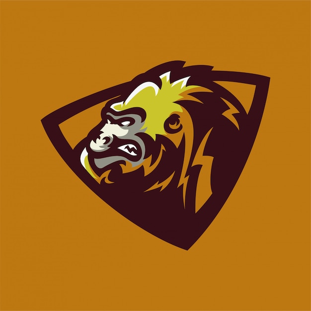 gorilla sport gaming mascotte logo sjabloon