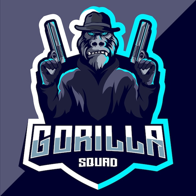 Gorilla squad esport logo design