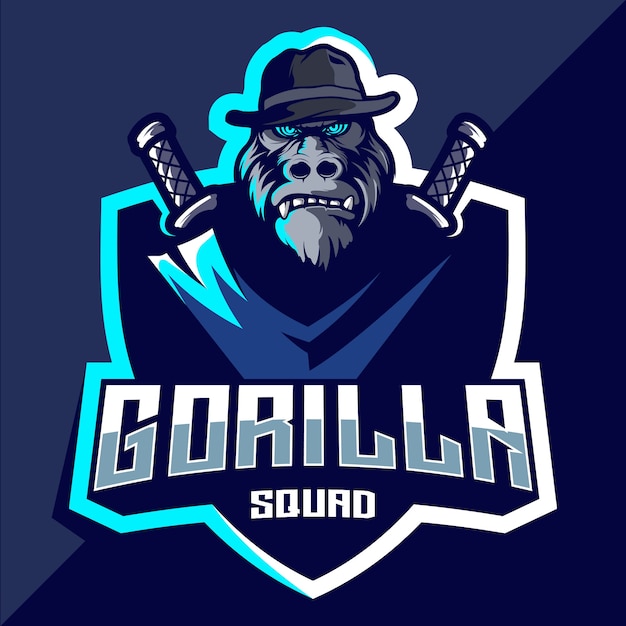 Gorilla squad esport logo design