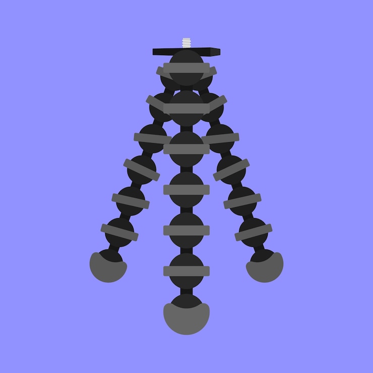 Vector gorilla tripod vector illustratie icon gorilla tripod vlogging vector icon illustratie tripod