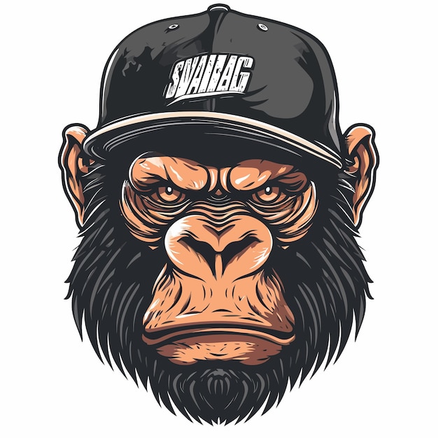 Vector gorilla tshirt design