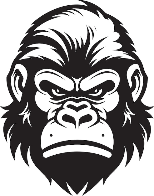 Векторное искусство гориллы на товаре от концепции до продукта