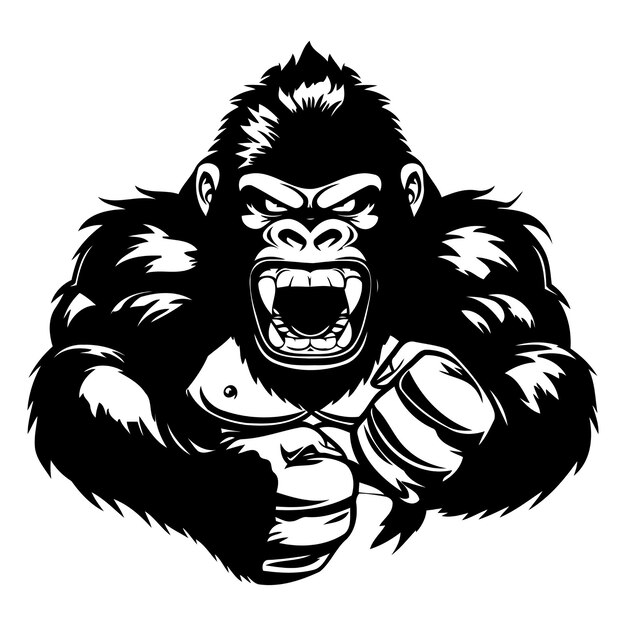 Vector gorilla vector mascot for your sport team or corporate identity