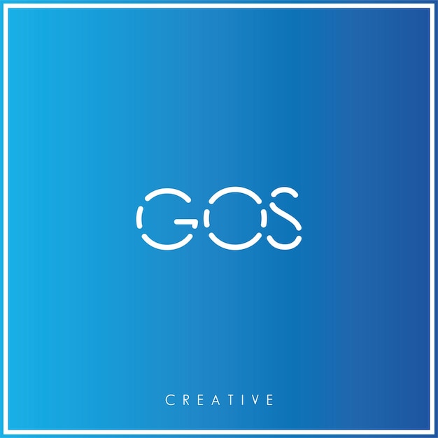 GOS Premium Вектор последний дизайн логотипа Креативный логотип Вектор иллюстрация Монограмма Минимальный логотип