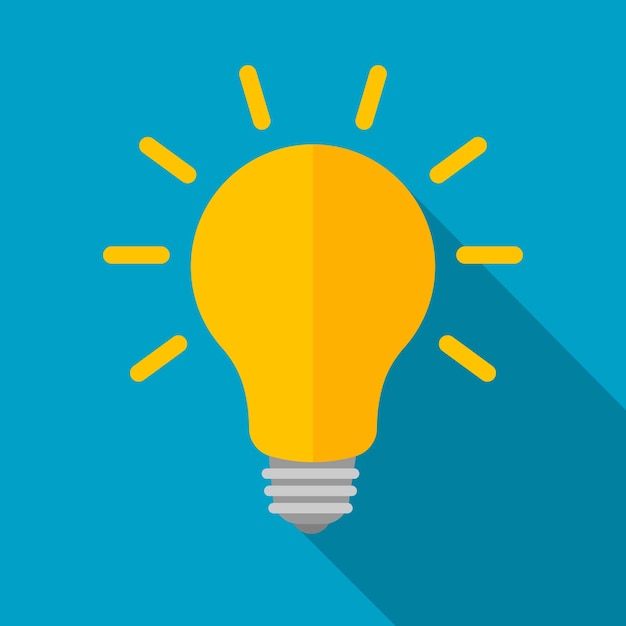 Got idea bulb vector flat illustration