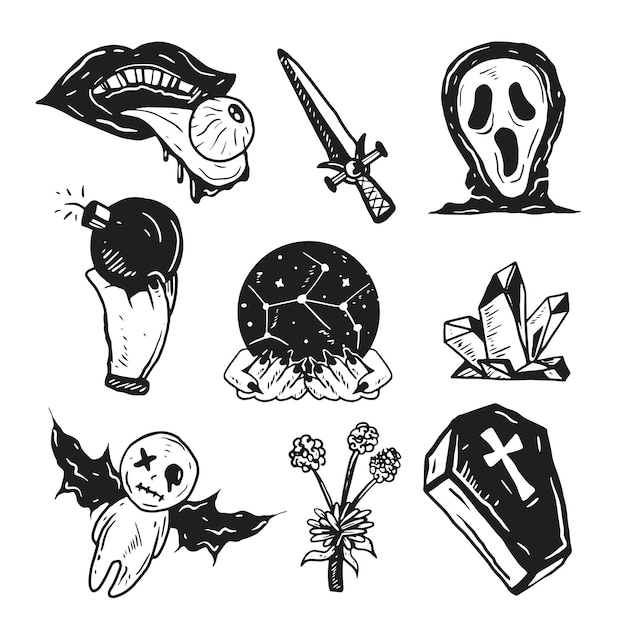 Goth aesthetic sticker