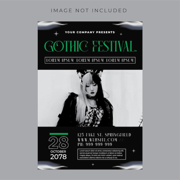 Vector gothic festival poster design