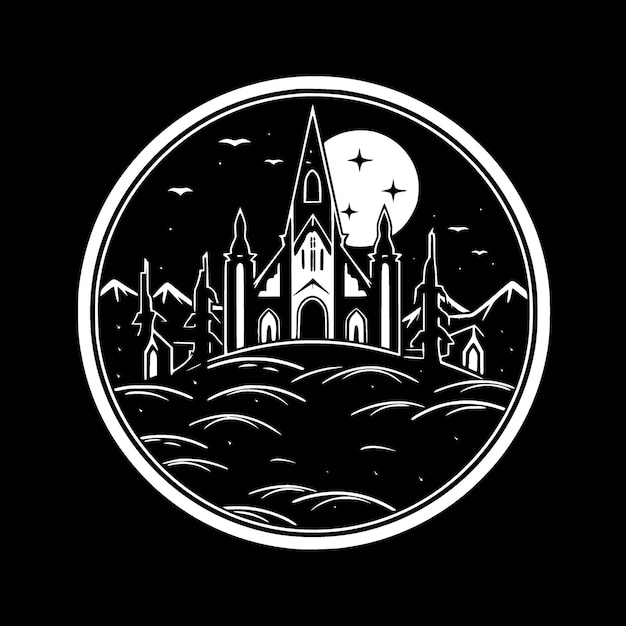 Gothic Minimalist and Flat Logo Vector illustration