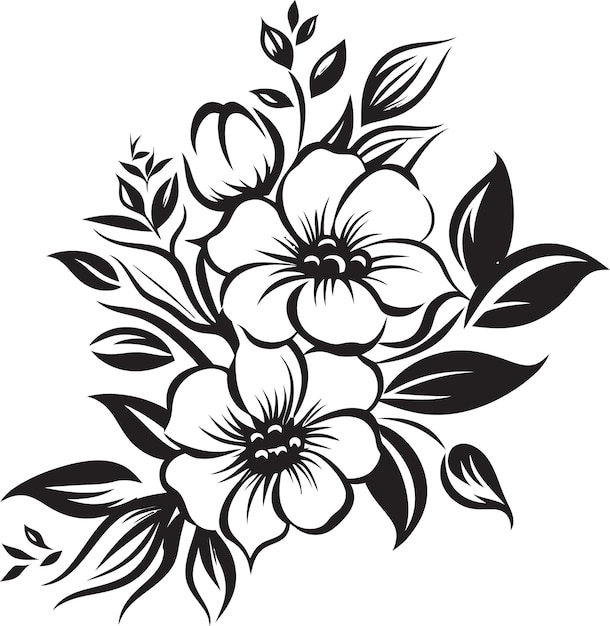 Vector gothic noir opus vi black floral vector opuscharcoal petal sketches xiv monochromatic vector petal s