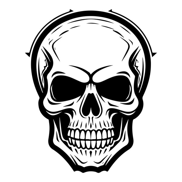 Vector gothic skull the elegantly eerie