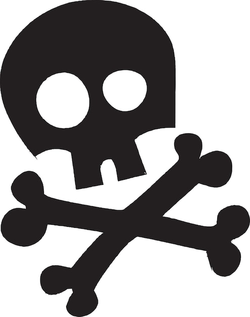 Vettore di icone gotica del logo del cranio