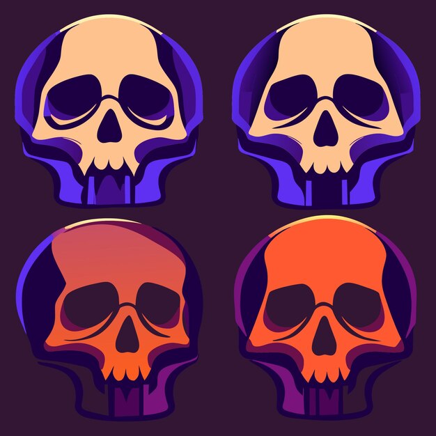 Gothic Skulls EPS Vector Art Collection