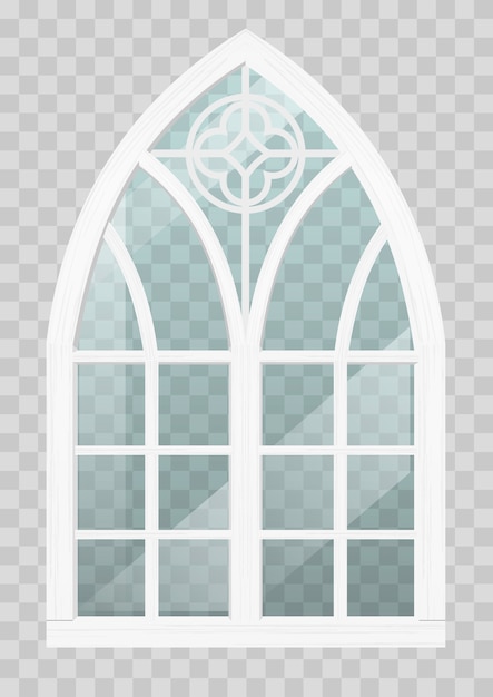 Gothic window of wood