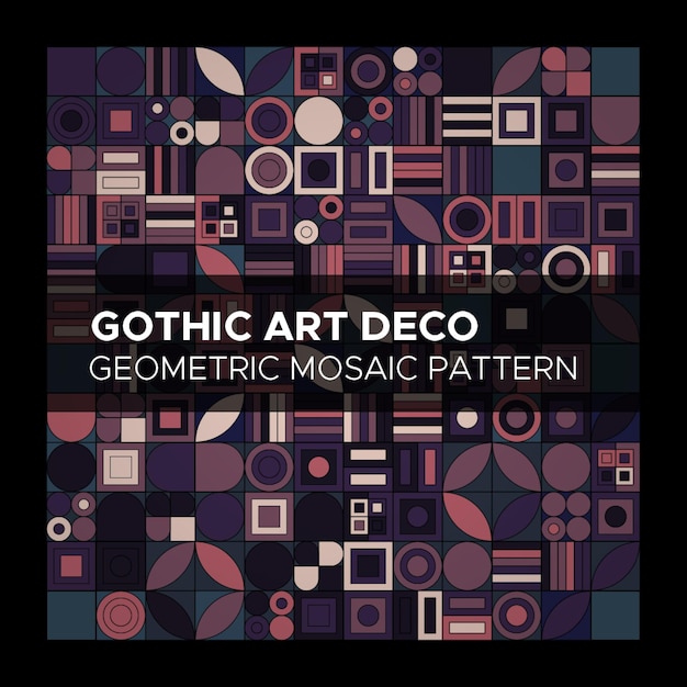 Gotisch art deco geometrisch mozaïekpatroon