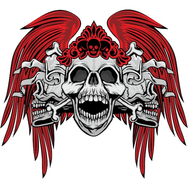 Gotisch bord met schedel grunge vintage design t-shirts