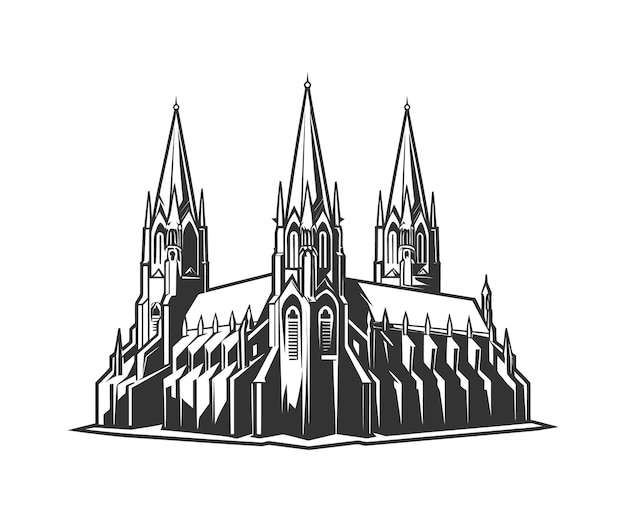 Gotische kathedraal Vector illustratie ontwerp