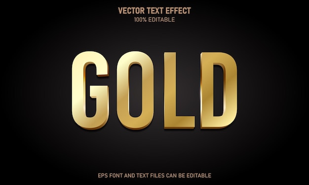 Goud 3D bewerkbaar teksteffect