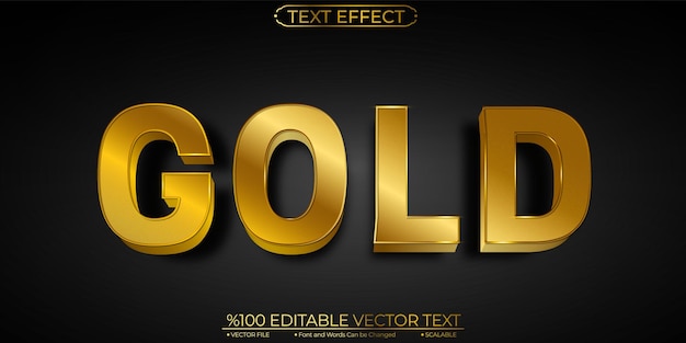 Goud bewerkbaar en schaalbaar teksteffect