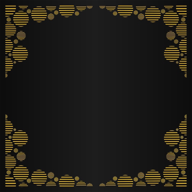 goud geometrisch ontwerpelement op zwarte achtergrond