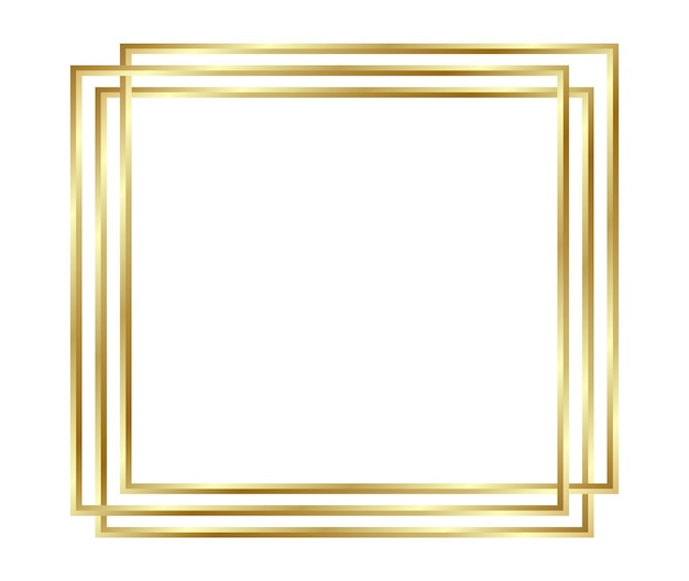 Goud glanzend gloeiend frame geïsoleerde achtergrond