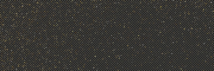 Vector goud glinsterend stof met sterren op een transparante achtergrond