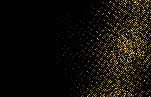 Goud glitter halftoon gestippelde achtergrond