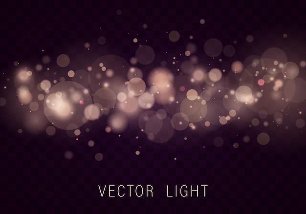 Vector goud licht abstract gloeiend bokeh lichteffect