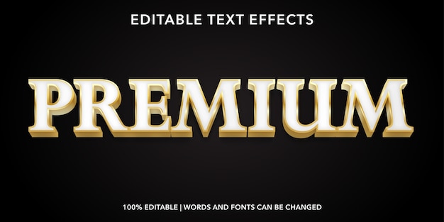 Goud Premium tekststijl bewerkbaar teksteffect