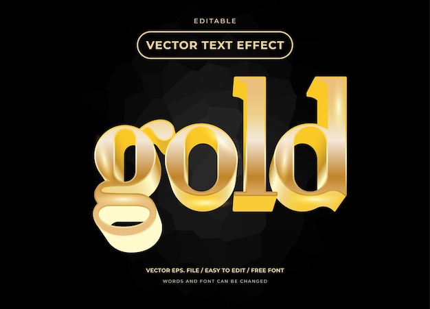 Goud vector tekst effect