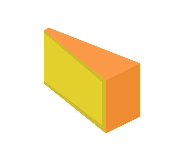 Gouda cheese isometric