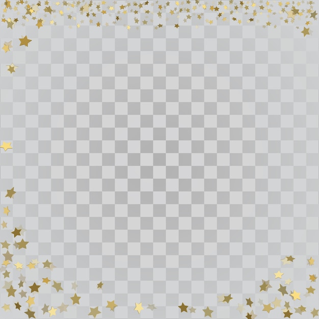 Gouden 3d sterren op transparante achtergrond