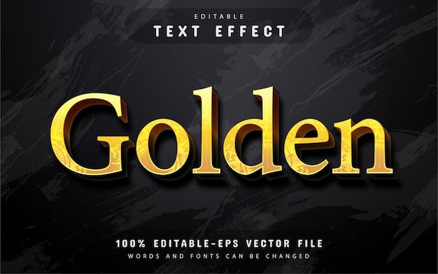 Gouden 3d-teksteffect bewerkbaar