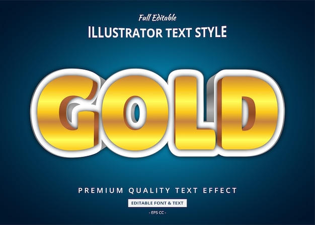 Gouden 3d-tekststijleffect