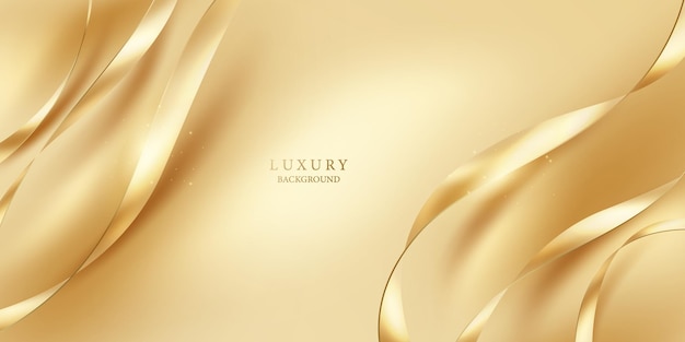 Gouden abstracte achtergrond met luxe gouden lijnen vector illustratie