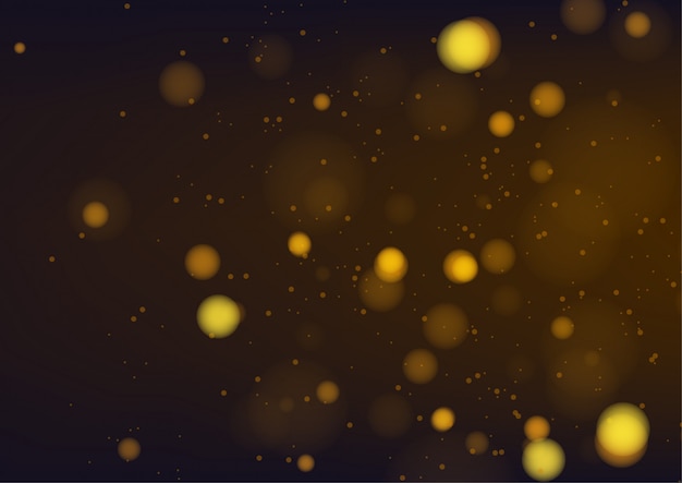 Gouden abstracte bokeh achtergrond. Vector illustratie