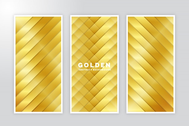 Gouden abstracte brochure set