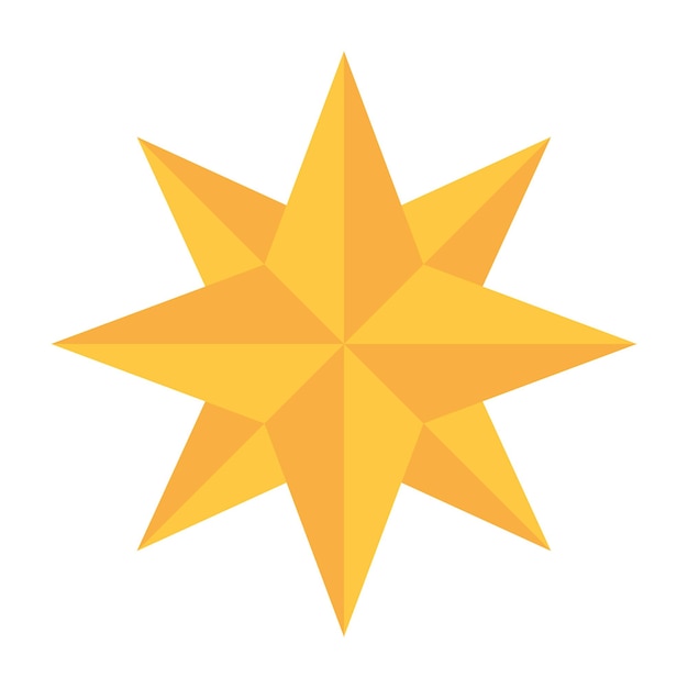 Vector gouden achtpuntige ster