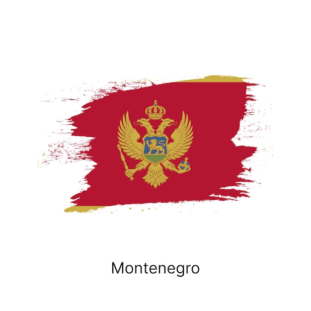 Gouden adelaar op de rode vlag van Montenegro