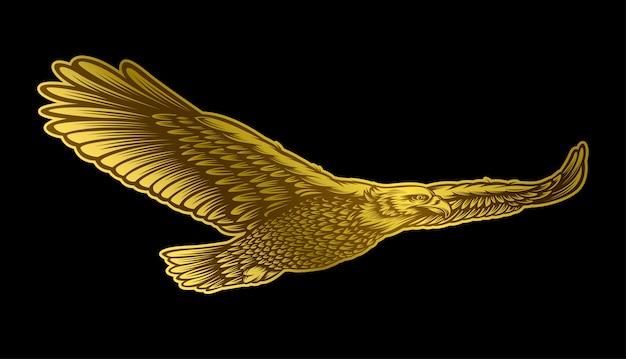 Gouden adelaarsillustratie
