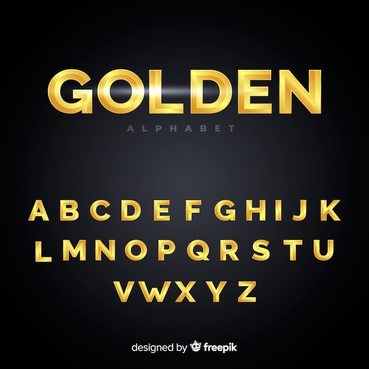 Vector gouden alfabet