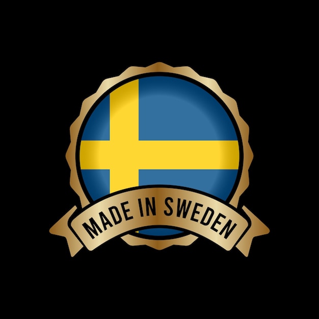 Gouden badge stempel label knop gemaakt in zweden-01