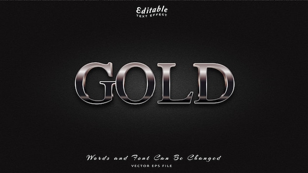 GOUDEN bewerkbaar teksteffect, gratis lettertype