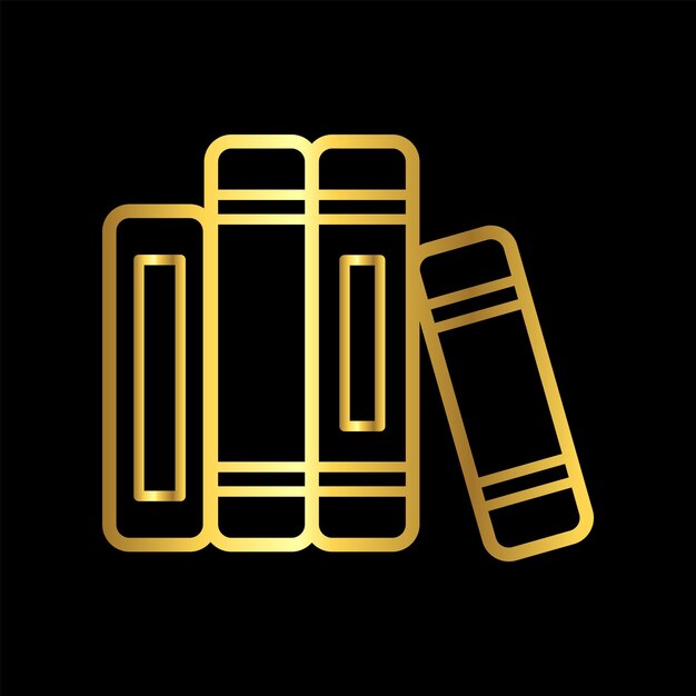 gouden boek icoon vector sjabloon logo trendy collectie plat ontwerp